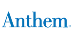 Logo of Anthem, stylized in blue text.